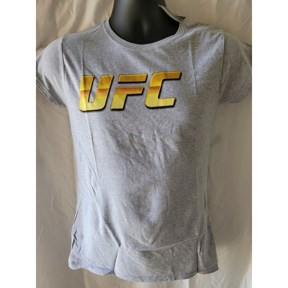 UFC Official Licensed Graphic T-Shirt Heather Grey Gold Logo 03HGR0044 Mens M